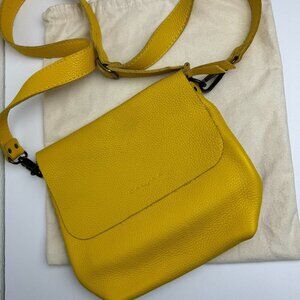 Calma Project Yellow Leather Crossbody Bag Size L Dust bag